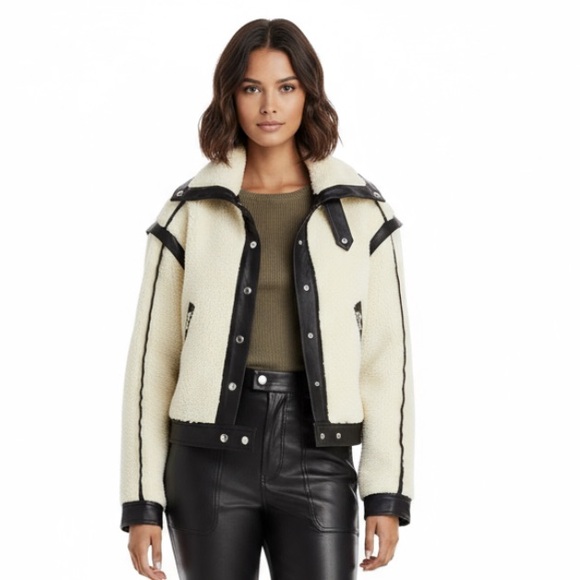 Veronica Beard-Anita Boxy Faux-Shearling Jacket - Picture 1 of 13